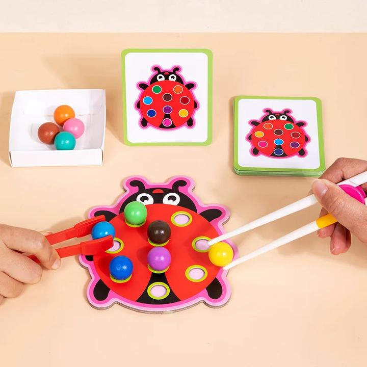 Actual product image Activity Board Clip beads colour classification matching toy children logic concentration fine motor skills