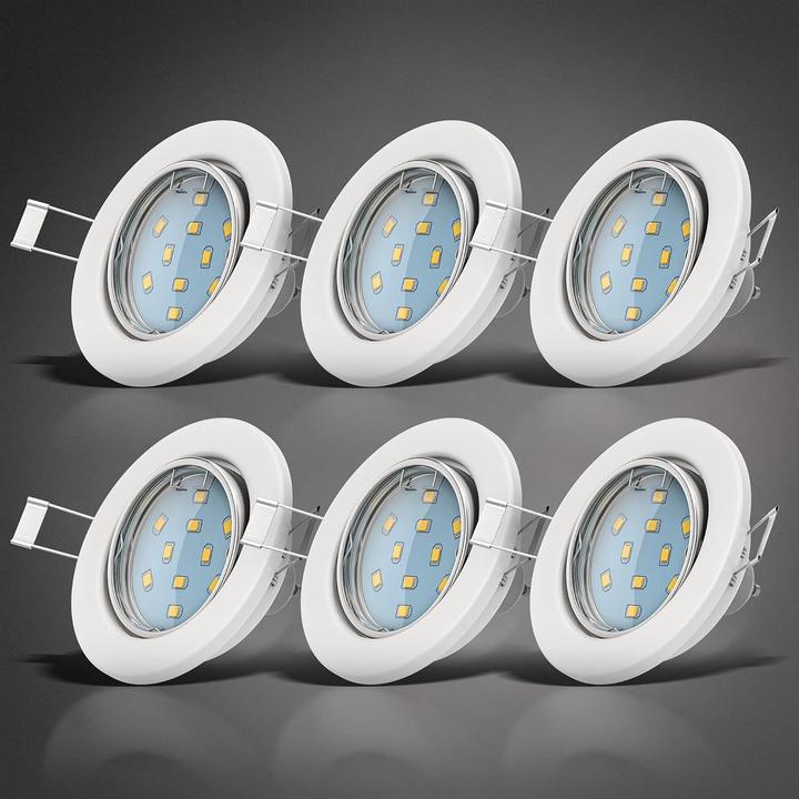 Image du produit B.K.Licht Lot de 6 spots encastrés (250 lm, GU10)