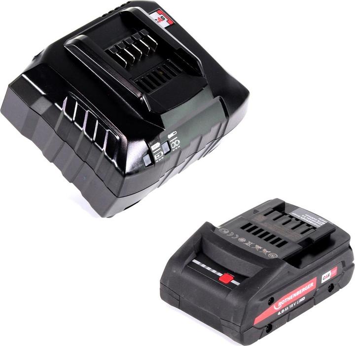Actual product image Rothenberger Battery set 18V LiHD with 1x battery 4.0Ah ( 1000002548 ) + charger ( 1000001654 ) (18 V)