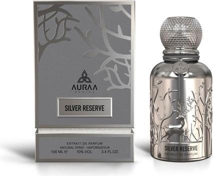 Immagine prodotto Auraa Desire Silver Reserve 100ml di Extrait De Perfum Ambra Cuoio Vaniglia Profumo per M (Eau de parfum, 100 ml)