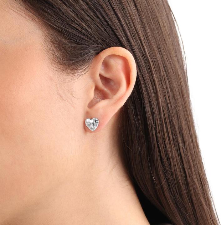 Produktbild S.Oliver Ohrschmuck für Damen, 925 Sterling Silber, Zirkonia synth. | Herz (Silber 925)