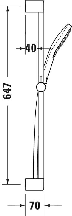Image du produit Duravit Set de douche chromé (3 Types de jets, 14 l/min)