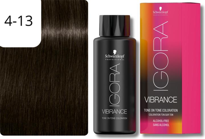 Produktbild Schwarzkopf Professional IGORA Vibrance Haartönung NEU (4-13 Mittelbraun Crendé Matt)