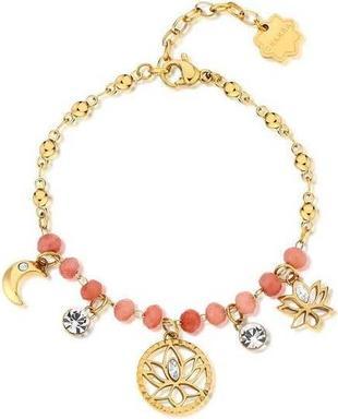 Brosway Charming Gold Plated Bracelet with Chakra Beads and Charms BHKB137