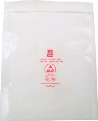 Produktbild Rs Pro Dissipative Clear Zip Bag,150x200mm,100 (100 Stück)
