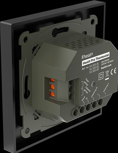 Actual product image Heatit Pro Thermostat (Black Matt)