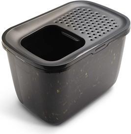 Actual product image Savic Kattenbak Hop In Marble Zwart / Goud - 58,8X39X39,5 Cm