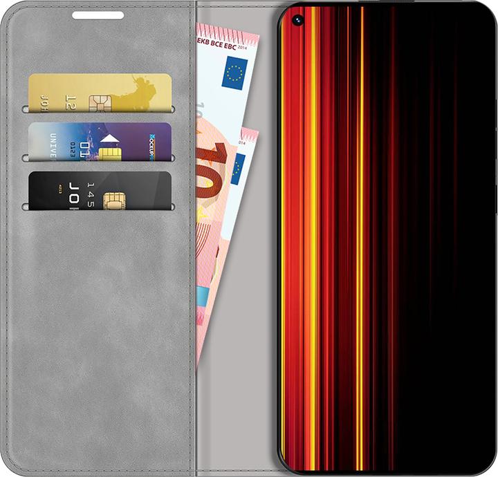 Produktbild Cazy Book Case Kompatibel mit Realme GT Neo 3T - Hülle klappbar Magnetisch Kunstleder - Grau (Realme GT Neo 3T)