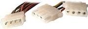 Produktbild Exertis Connect Y-Stromversorgungskabel, 2x 4 Pin Molex Buchse auf 1x 4 Pin Molex Stecker, 0,2 m (0.20 m)