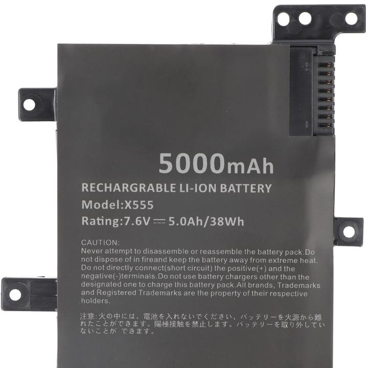 Actual product image AccuCell ASUS X555 battery, C21N1347 (5000 mAh)