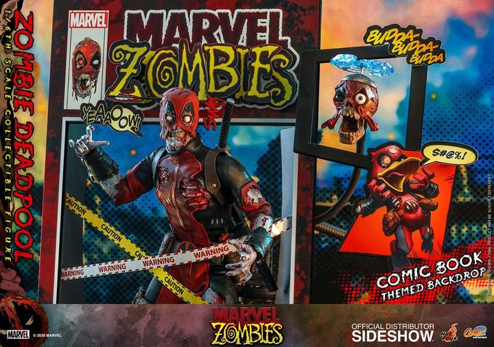 Actual product image Hot Toys Marvel Zombies "Zombie Deadpool" Comic Masterpiece Action Figure