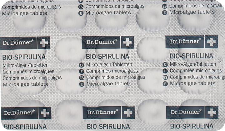 Valeurs nutritives et ingrédients Dr. Dünner Comprimés de spiruline bio PhytoWorld (80 pièce(s), Cachets, 64 g)