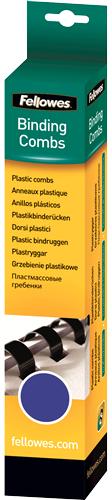 Image du produit Fellowes Dos de reliure 8mm, 21 anneaux, Bleu, 25 pcs.