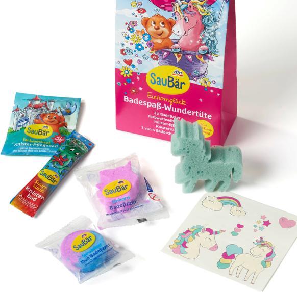 Produktbild dm SauBär Kinder Badezusatz Wundertüte Einhornglück