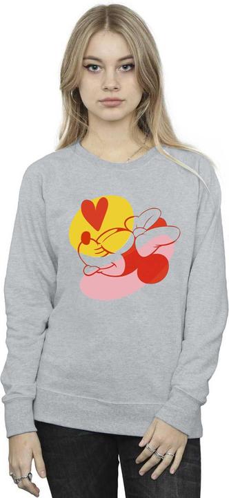 Actual product image Disney Womens/Ladies Minnie Mouse Tongue Heart Sweatshirt (XXL)