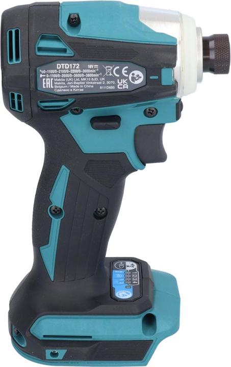 Produktbild Makita DTD 172 M1 Akku Schlagschrauber 18 V 180 Nm 1/4" Brushless + 1x Akku 4,0 Ah - ohne Ladegerät (Akkubetrieb)