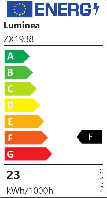 Energie-Label Luminea 2er-Set High-Power-LED-Lampen E27, 24 Watt, 2.452 Lumen, 6.500 K (E27, 24 W, 2452 lm, 2 x, C)