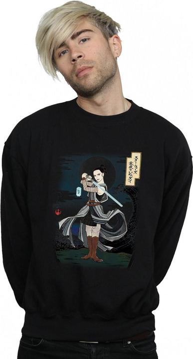 Actual product image Star Wars Mens The Last Jedi Japanese Rey Sweatshirt (L)