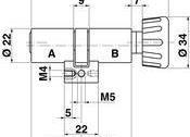 Actual product image Kaba Rotary knob cylinder (Profile cylinder)