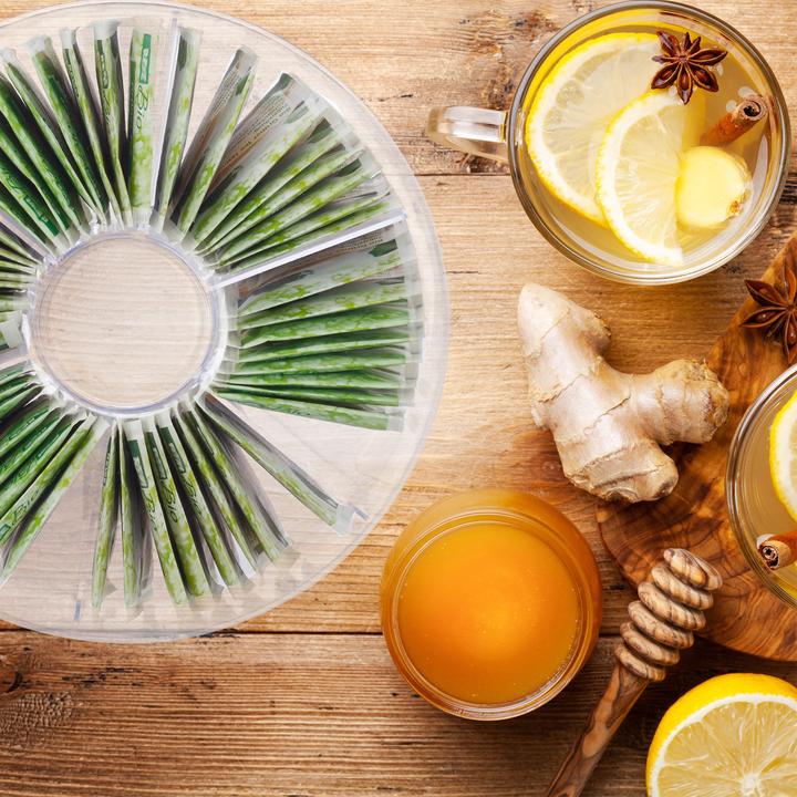 Image du produit Relaxdays Boîte à thé ronde, coffret