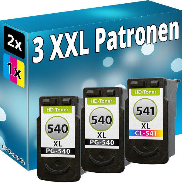 Actual product image Druckfuxx 3 TINTE PATRONEN für CANON 2xPG-540+CL-541XL TS5150 TS5151 MX525 MX375