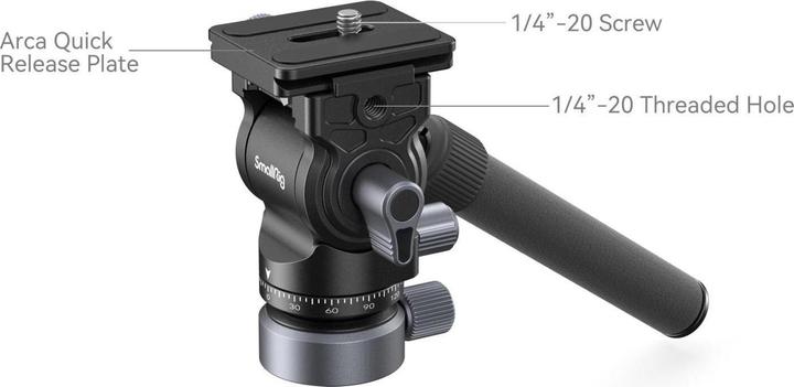 Produktbild SmallRig Videokopf mit Nivelliersockel CH20 (Videokopf)
