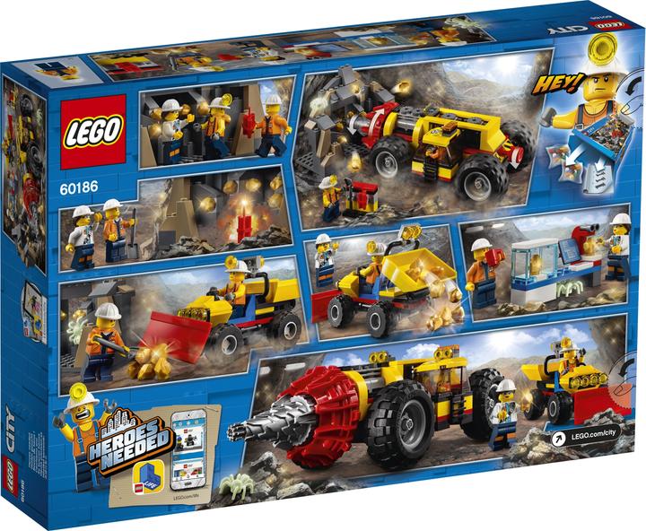 Immagine prodotto LEGO Attrezzature di perforazione pesante per l'industria mineraria (60186, LEGO City)