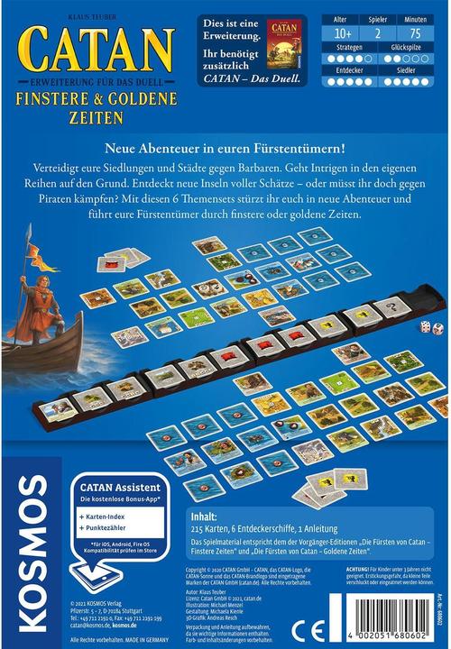 Actual product image Kosmos Catan- Expansion for the Duel- Dark & Golden Times (German)