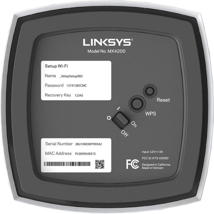 Produktbild Linksys Velop WiFi 6 AX4200 Mesh-WLAN Tri-Band-System 2er-Pack (MX8400)