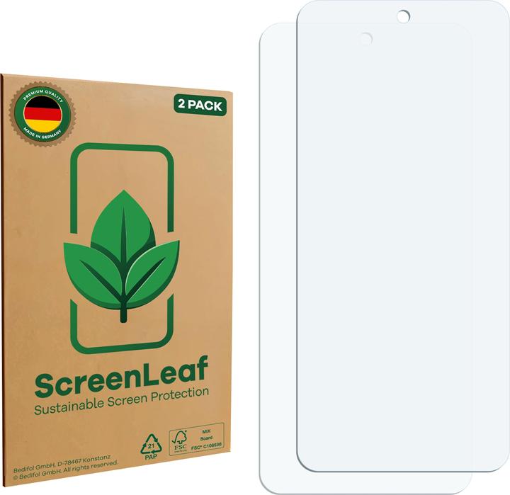 Produktbild ScreenLeaf Schutzfolie nachhaltiger Displayschutz Display Schutz Folie Klar Transparent (2 Stück, Oppo Find X5)