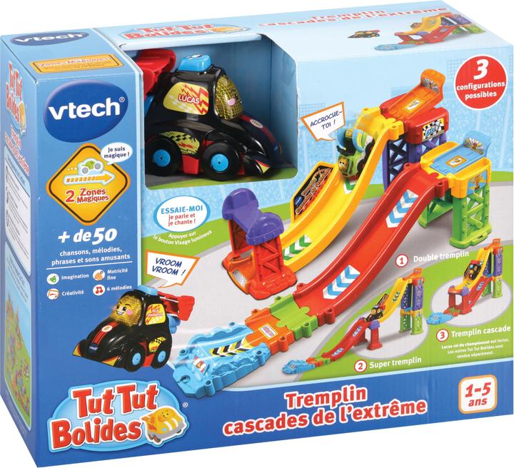 Produktbild VTech Tut Tut Bolides - Tremplin Cascades de l'extrême (+Lucas, roi du championnat) (Französisch)