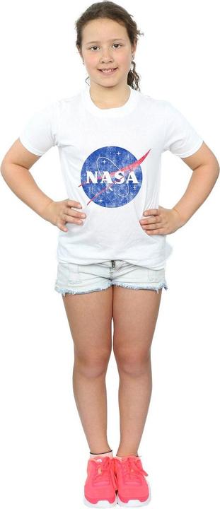 Immagine prodotto Nasa Classic Insignia Logo Distressed Maglietta Ragazze (140, 146)