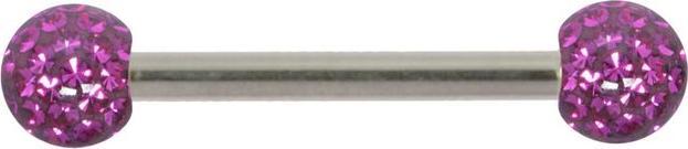 Image du produit Bijouteria Piercing poitrine (Acier chirurgical 316L, Résine époxy, Cristallin)