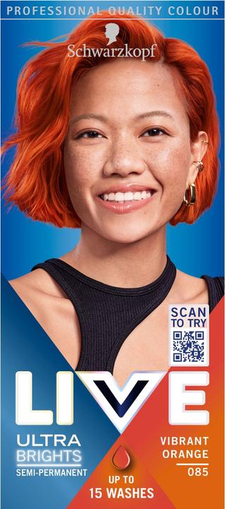 Image du produit Schwarzkopf Ultra Brights 85 Vibrant Orange Semi-permanent (085 Orange vibrante)