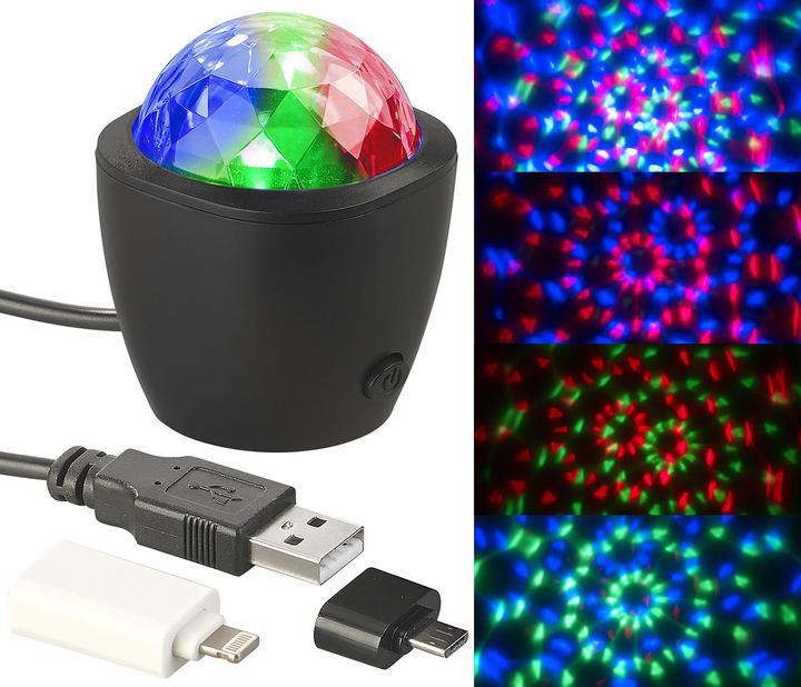 Produktbild Lunartec Mini-Disco-Licht mit Akustik-Sensor