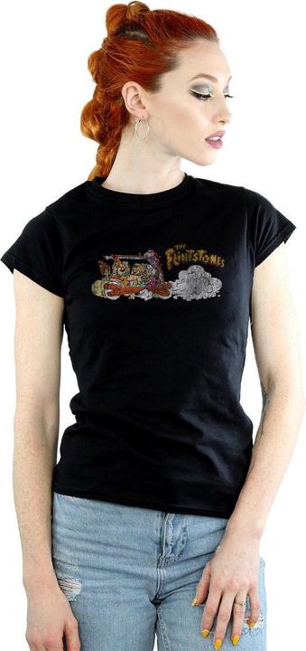Immagine prodotto The Flintstones Family Car Distressed Maglietta Donna (S)