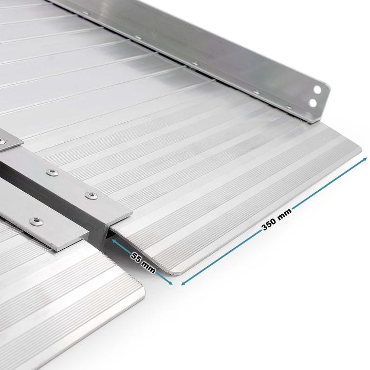 Actual product image Wiltec Wheelchair ramp foldable 122cm 270kg wheelchair ramp aluminium wheelchair flat ramp