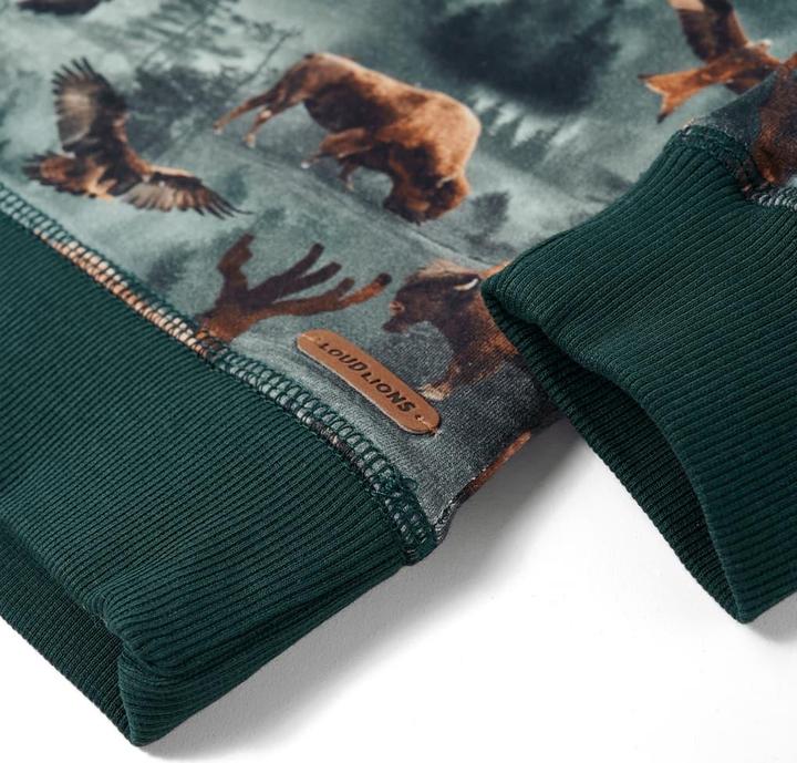 Image du produit VidaXL Sweatshirt enfant vert foncé 116,Composition : 95% Coton (116)