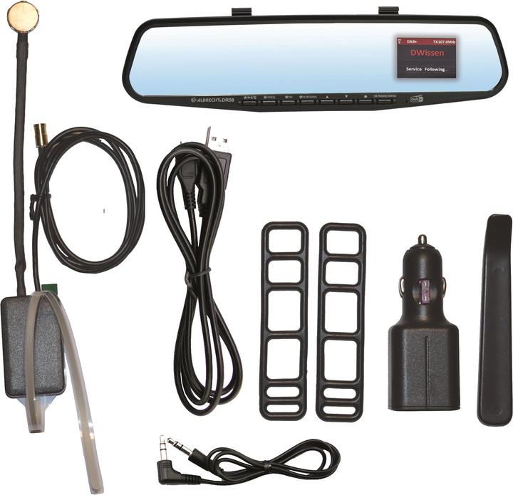 Produktbild Albrecht DR 58 DAB+ Autoradio Adapter im Rückspiegel