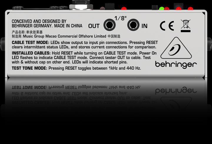 Image du produit Behringer Testeur de câbles CT100 (Testeur de câbles audio)
