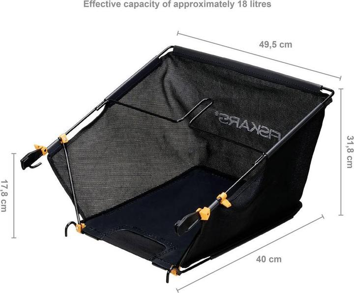 Image du produit Fiskars Sac de ramassage StaySharp (Tondeuse à gazon, Bac de ramassage + sac de ramassage)