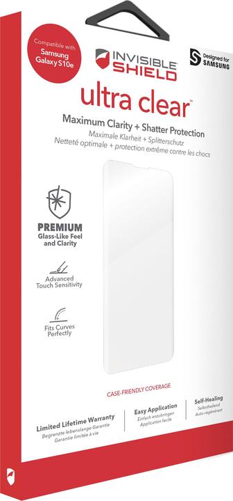 Actual product image Zagg InvisibleShield 200202662 screen protector Transparent screen protector Mobile phone (1 Piece, Samsung Galaxy S10e)