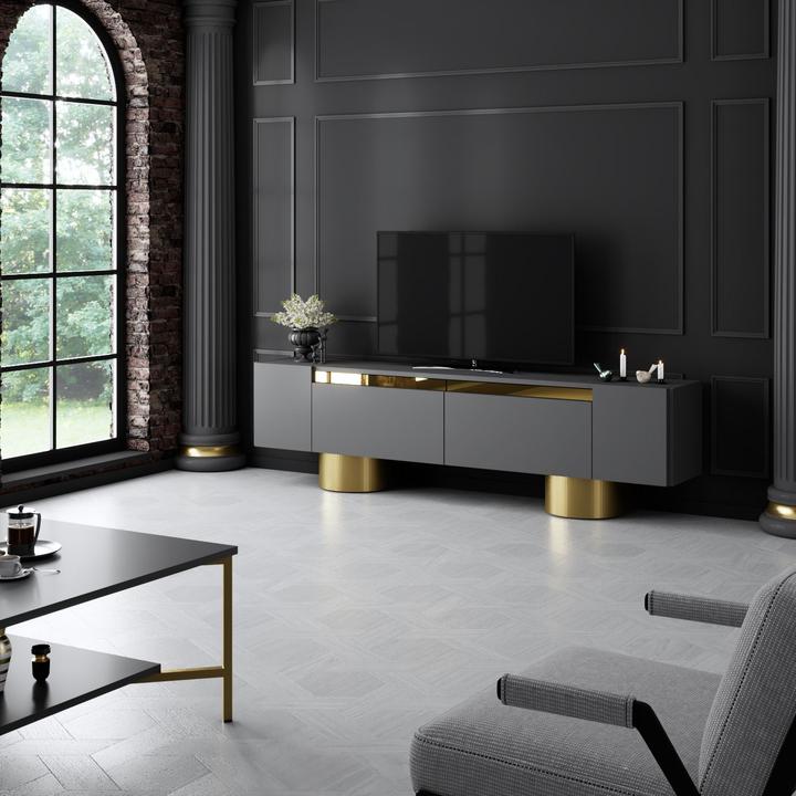 Actual product image Skye Decor Bohem Gold TV Stand (180 x 50 x 30 cm)