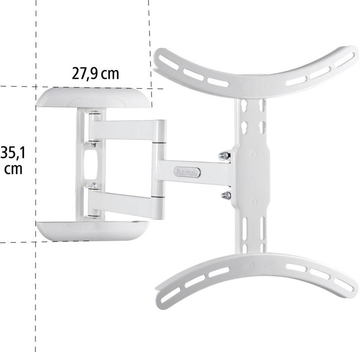 Actual product image Hama TV wall bracket, swivel, tilt, extendable, 165 cm (65") up to 35 kg (Wall, 65", 35 kg)