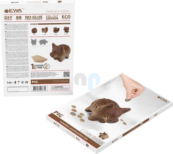 Image du produit Eco Wood Art Wooden Coin-Bank puzzle - Cochon