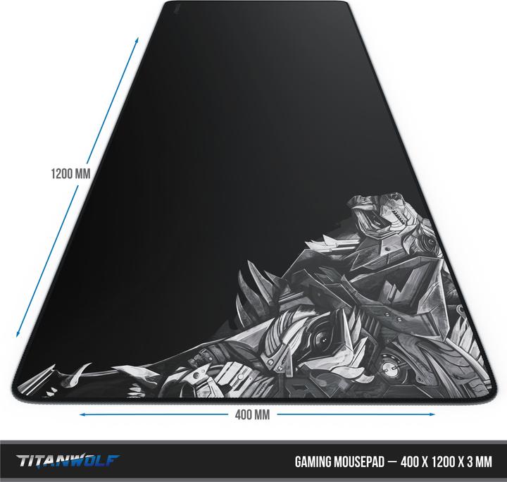 Produktbild Titanwolf Gaming Mauspad, XXXL Speed Mausmatte 1200 x 400 mm, Geschwindigkeit & Präzision, Delta (3XL)