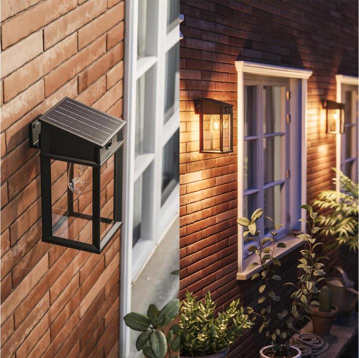 Immagine prodotto Philips Lighting Geri 929004632601 Solar-Aussenwandleuchte 3.2 W Warmweiss Schwa (470 lm, IP44)