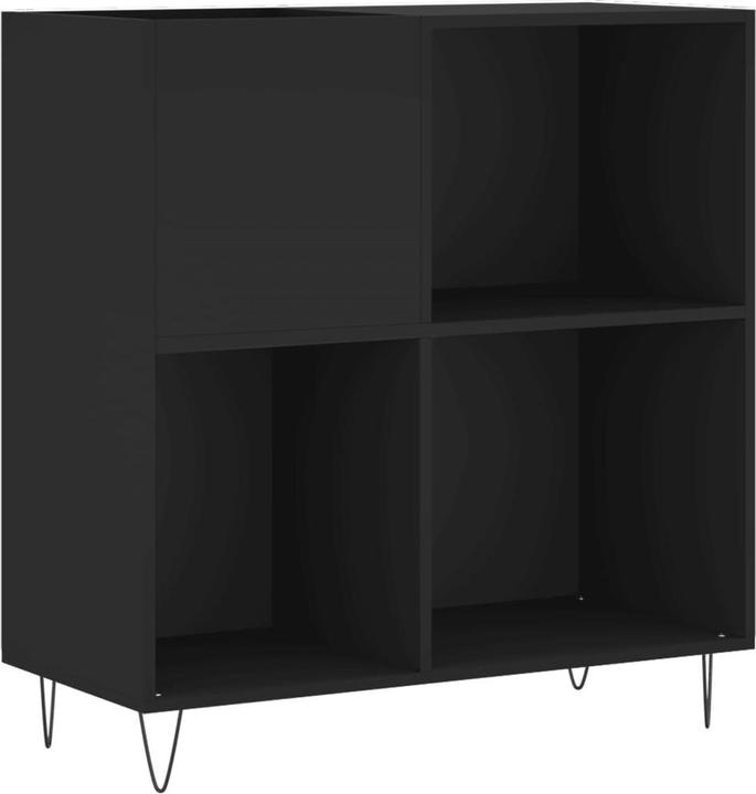 Immagine prodotto VidaXL Plattenschrank Schwarz 84,5x38x89 cm Holzwerkstoff, Farbe