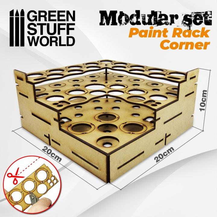 Immagine prodotto Green Stuff World Scaffale per vernici modulari - ANGOLO DIRETTO