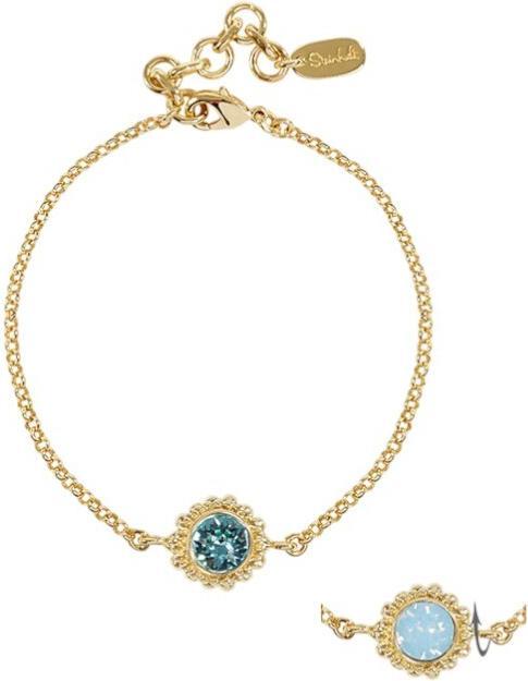 Immagine prodotto Steinkult Bracciale "Sheila (20 cm, Pietra di cristallo, Ottone, Placcato oro 18ct)